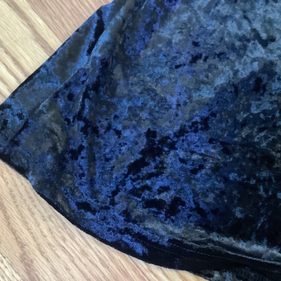 Agnes Orinda Black Crushed Velvet Spaghetti Strap Peplum Tank Top Size 2X - Picture 4 of 8